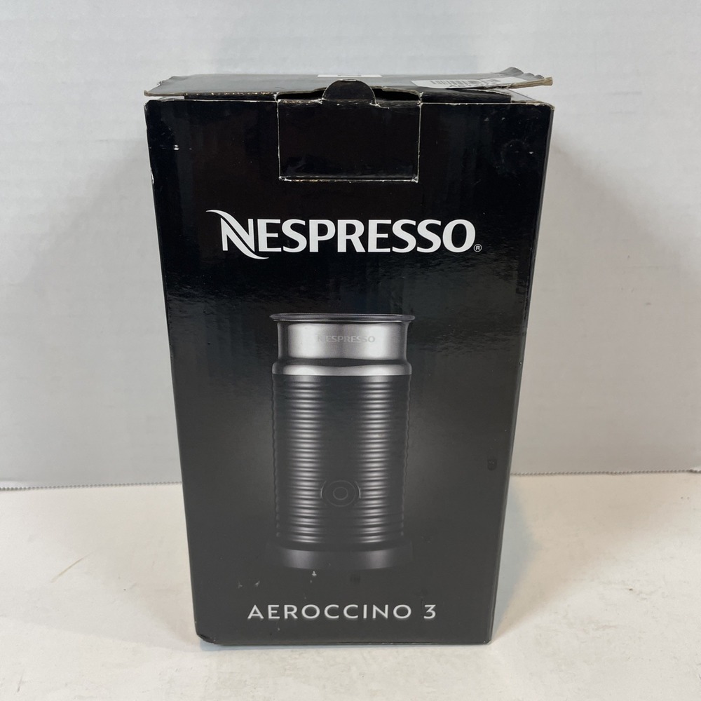 Nespresso Milk Frother Black Aeroccino 3 Automatic Hot Cold Foam Maker